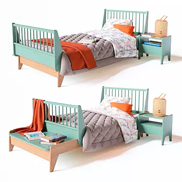 Foldable Children's Bed Willox 3D model image 1 