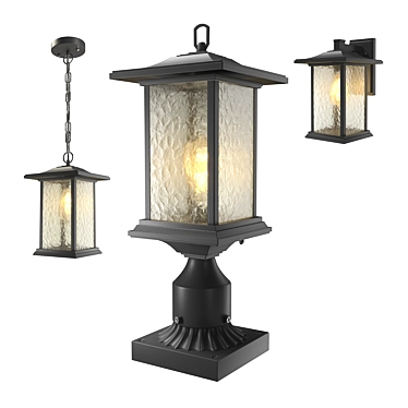 Farmhouse Aluminum Pendant Light 3D model image 1 