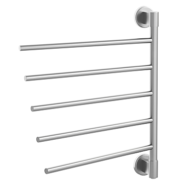 Swivel Compact Towel Warmer, Polished 3D model image 1 