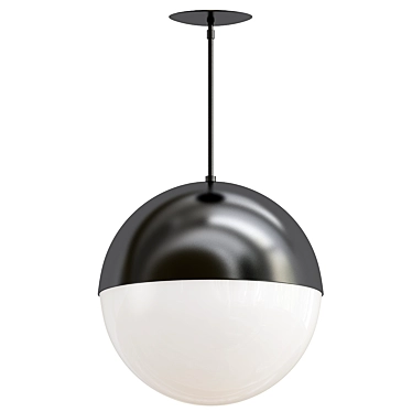 Modern White Globe Pendant Light 3D model image 1 