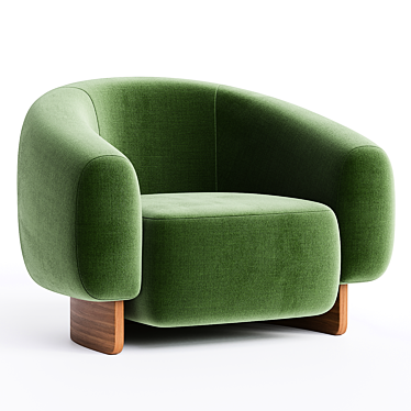 Plush Betty Armchair Home 3D model image 1 