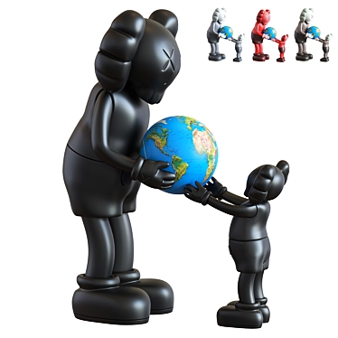 KAWS Promise Vinyl Figure Set 3D model image 1 