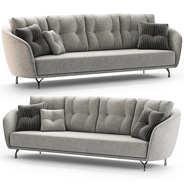 Sleek Modern Sofa ETHOS 3D model image 1 