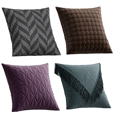 Fabric Texture Decorative Cushions 3D model image 1 