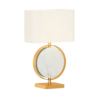 Elegant Brass Table Lamp 3D model image 1 