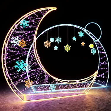 LED Garland Frame Figures 3D model image 1 