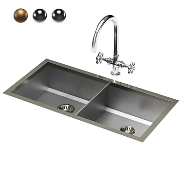 Top mounted rectangular sink with divider