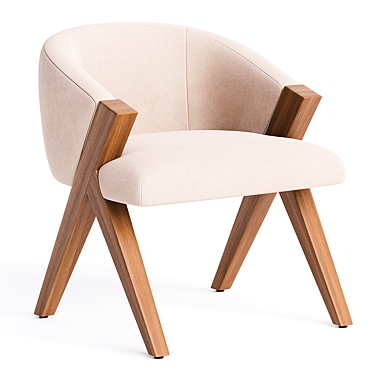 Modern ELLAN Chair with Box Trick 3D model image 1 