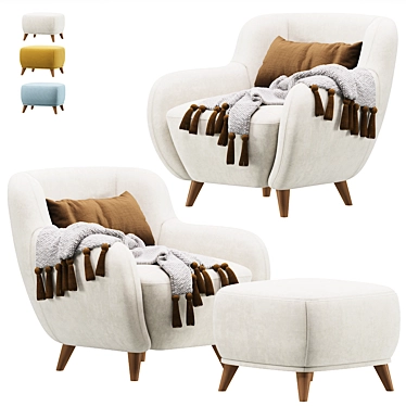 Ansil Happy Light Armchair - Comfortable Elegance 3D model image 1 