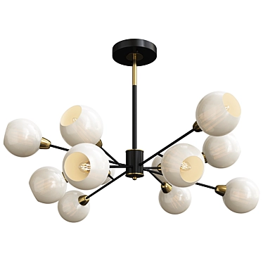 Modern Ball Valley Pendant Light 3D model image 1 