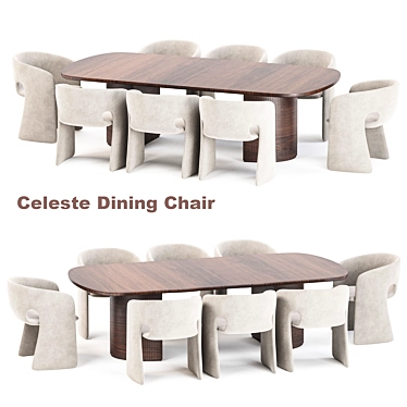 Scandinavian Dining Set Collection 3D model image 1 