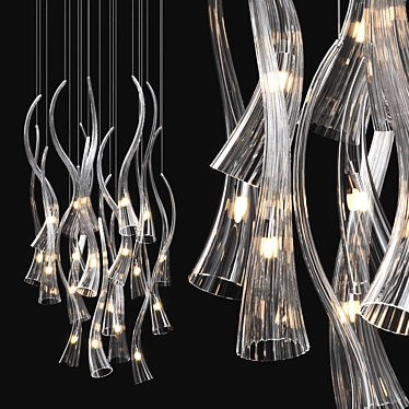 Venetian Crafted Glass Chandelier 3D model image 1 