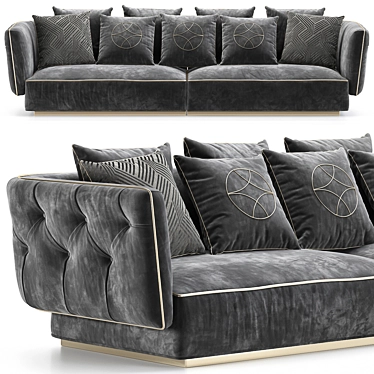 Modern Opera Style Sofa Set 3D model image 1 