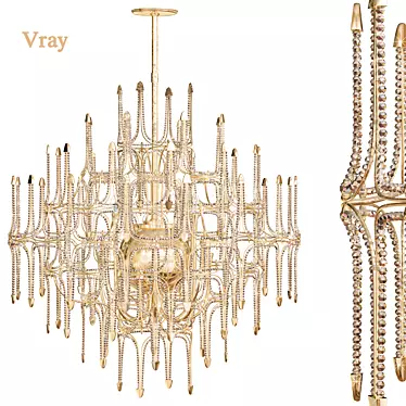 Swarovski Andromeda Crystal Chandelier 3D model image 1 