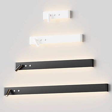  Sleek Midnight Wall Sconce 3D model image 1 