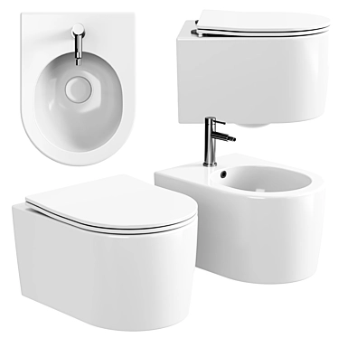 Ceramica Nova Moments Wall-Hung Set 3D model image 1 