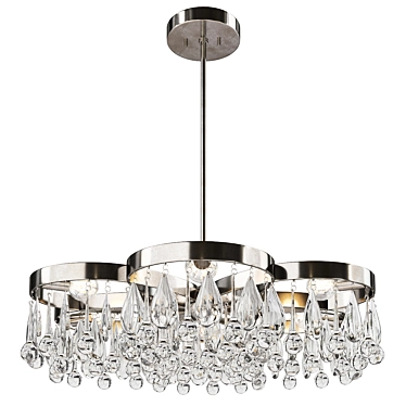 Sleek Modern Daisy Chandelier 3D model image 1 