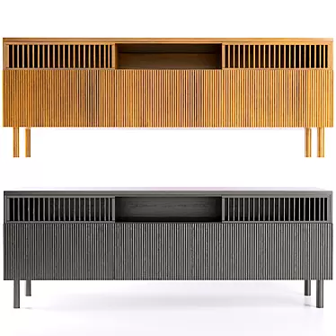 Bilbao Oak TV Stand | Contemporary 3D model image 1 