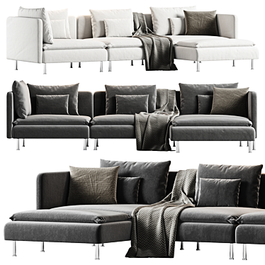 SODERHAMN 4-Seat Sectional Sofa 3D model image 1 