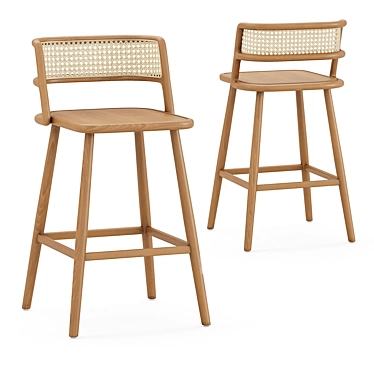 Modern Sedona Bar Stool 3D model image 1 