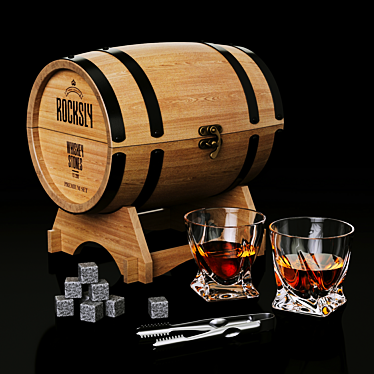 Twisted Whiskey Barrel Gift Set 3D model image 1 