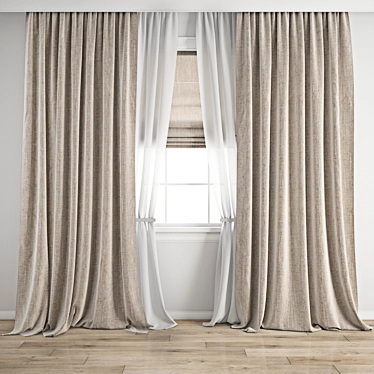 Polygonal Model Curtain Texture Archive 3D model image 1 