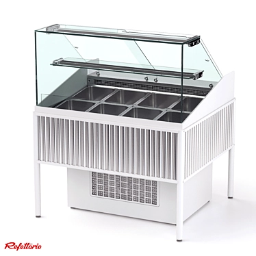 Closed ice cream showcase with shelf (RGM1CS Moon Light Silver series)