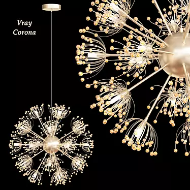 Elegance Dandelion LED Chandelier Ball 3D model image 1 