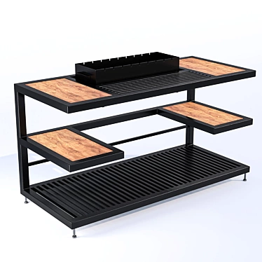 Modern Loft Style Barbecue Grill 3D model image 1 