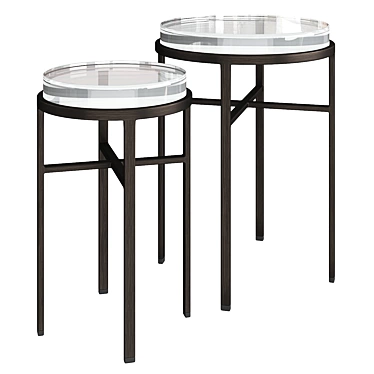 Eichholtz Hoxton Side Table Set 3D model image 1 