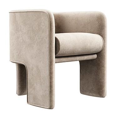  Modern Milo Baughman Armchair 3D model image 1 