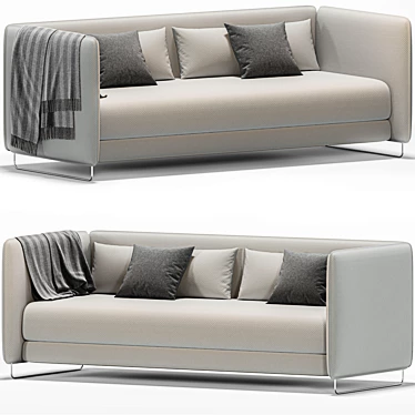 Contemporary Metro Sofa by Softline 3D model image 1 