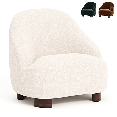 Modern Margas LC1 Armchair Design 3D model image 1 