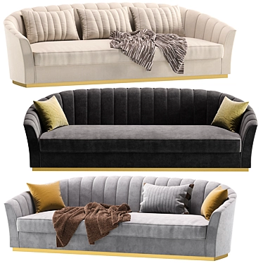 Elegant Franklin Sofa by Cazarina 3D model image 1 