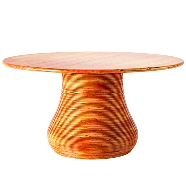 Salamina Rattan Wrapped Dining Table 3D model image 1 