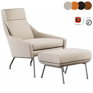 Modern Austin Chair: 3D Design 3D model image 1 