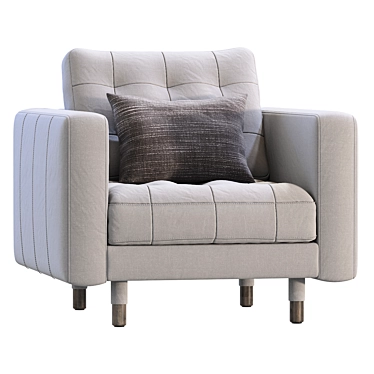 Stylish MORABO Armchair in Gray 3D model image 1 