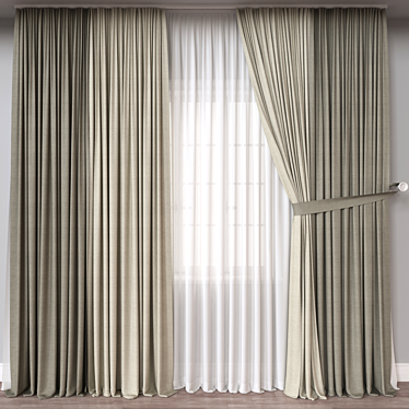 Versatile 3D Curtain Model 3D model image 1 