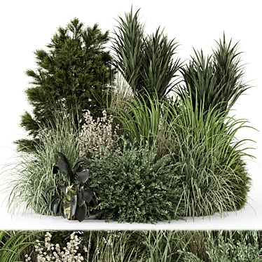 Outdoor Plants Bush Set 1281 3D model image 1 