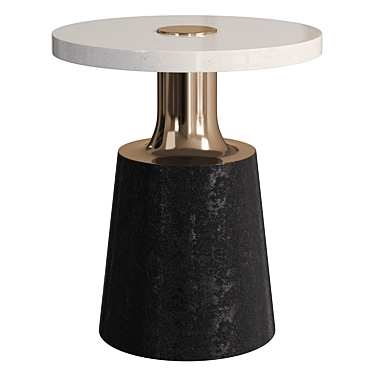 Modern Necked Side Table in 3D 3D model image 1 