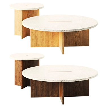 Karimoku Case Study Concrete Wood Table 3D model image 1 