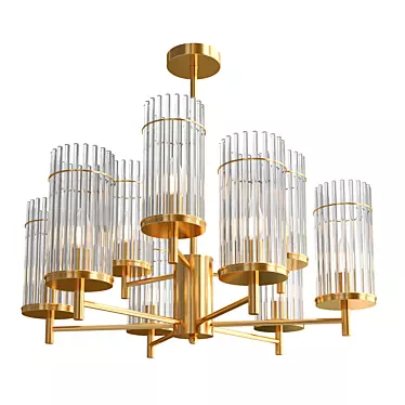 Elegant Odeon Light Chandelier 76cm 3D model image 1 