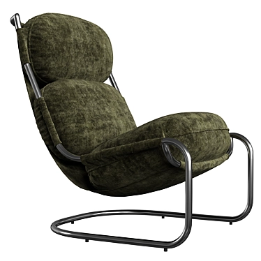 Elegant Retrò-Inspired Columbus Armchair 3D model image 1 