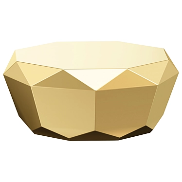 Gold Diamond Coffee Table: Modern Elegance 3D model image 1 