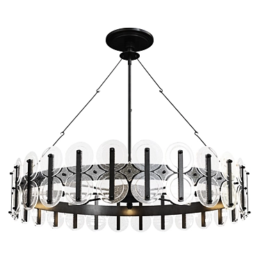 Elegant Laura Kirar Chandelier Gold 3D model image 1 