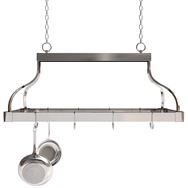 Ceiling Mounted Pot Rack Hanger 3D model image 1 