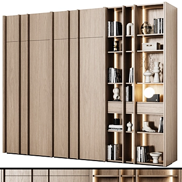 Modern Style Modular Wardrobes 3D model image 1 