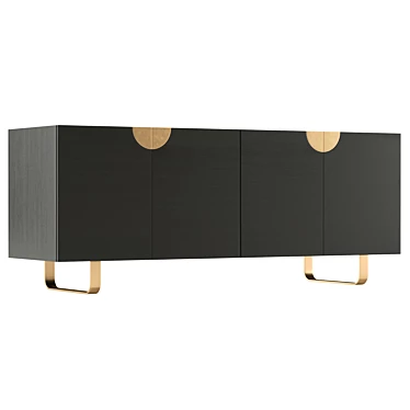 Modern Lacquered Glinda Sideboard - UVUnwrapped 3D model image 1 