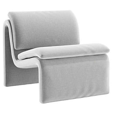 Boucle Curvature Chair 3D Model 3D model image 1 