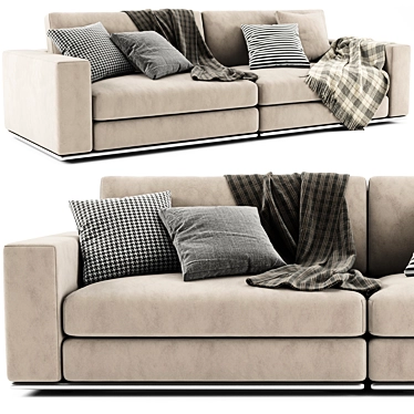 Contemporary Minotti Hamilton Sofa Set 3D model image 1 